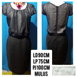 DRESS LENGAN PENDEK HITAM(MUST BE) 196