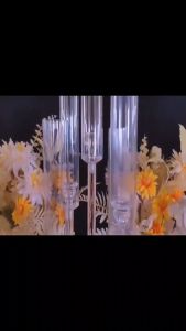 Transparent Acrylic 5-head Candle Holder For Wedding Scene Hotel Western Restaurant Main Table Feast Banquet Birthday festival