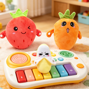 Bandai | Creative Peculiar Music Rhythm Interactive Plush Doll Banana Fruit Induction Toy Cultivate Music Perception Ability