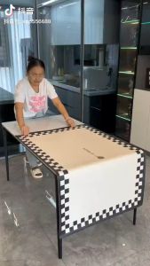 Taplak Meja Makan Tahan Air Anti Slip/Alas Meja Ruang Tamu Kulit/Taplak Meja Rumah Premium/Taplak Meja Dapur Aesthetic/Taplak Meja Tamu Kulit Sintesis