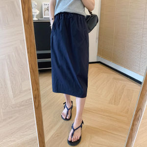 Mountain Outdoor Light and Quick-Drying Air Bud Skirt Womens Summer New Arrival High Waist Slit Mid Length Long Length Casual Skirt