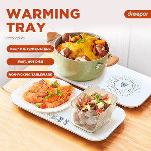 XT Electric Food Warming Tray Fast Heating Warming Plate Adjustable Temperature Food Warmer for Home Dinner Plate