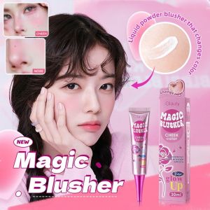 Warm Color Changing Liquid Blush Lightweight Moisturizing Waterproof Long Lasting Magic Makeup Shimmering Blush Cream