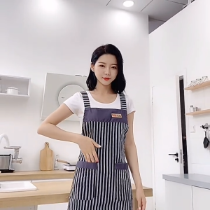 【พร้อมสต็อก|ส่งจากกทม】 ชุดยูนิฟอร์มร้านกาแฟ ผ้ากันเปื้อนผ้าฝ้ายกันน้ำมัน อุปกรณ์ทำความสะอาดกันน้ำ ผ้ากันเปื้อนครัวแขนกุด ผ้ากันเปื้อนมีกระเป๋าและผูก