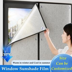 Window Sunshade Film Anti-UV Aluminum Foil Sunshade Waterproof Home Balcony Office Sunshade Protection Pad 50*50/30*100cm