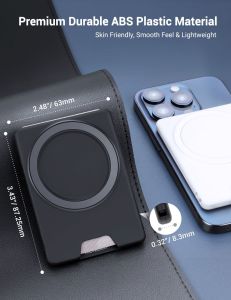 Magsafe กระเป๋าเงินใส่โทรศัพท์การ์ดแม่เหล็กบางเฉียบที่วางสำหรับ iPhone 15/14/13/12 Pro Max Plus/Oppo/Xiaomi/Vivo/Samsung/Huawei/สมาร์ทโฟนอื่นๆ