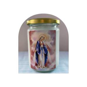 PRAYER CANDLE JAR RELIGIOUS CANDLE CATHOLIC ART & GIFT Lilin Doa 祈祷蜡烛