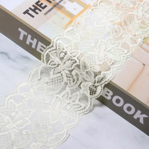 2yards/lot 8cm Wide Polyester Elastic Floral Lace Trim For DIY Headband Skirt Hem Extension Dress Garment Sewing Decorations