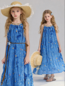 iplant | Summer Lightweight Gradual Embroidery Dress