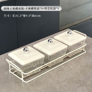 Luxury Snack Plate 2024 New Style Candy Nuts Display Tray Home Living Room Tea Table High End Dried Fruit Storage Box