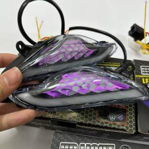 Cụm đèn demi xi nhan tổ ong cắm giắc zin dành cho wave 50-100-110cc hàng chuẩn BH 1 Năm ( kèm ct hazad + cục chớp chỉnh)