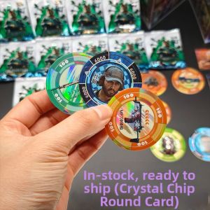 JIXIN | Crystal Chips Circular Cards Energy Coins Blind Bag Collectible Card Game Toys
