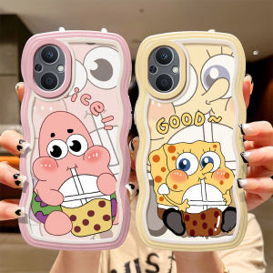 Suitable for Oppo A96 Phone Case Cute SpongeBob 0pp0a96 Silicone Personalized Pfum10 Fashion Minimalist Oppi Oppo A96 Ins Style Oppo A96 Cartoon Protective Case for Female Students