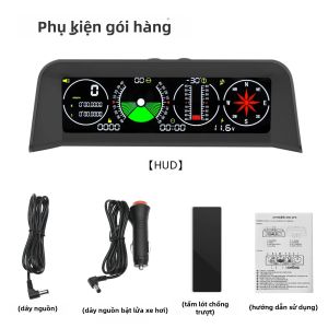 Máy Đo Độ Nghiêng Thông Minh X90 GPS Tốc Độ PMH/KMH La Bàn Ô Tô HUD Thước Đo Góc Nghiêng Đồng Hồ 12V Với Tọa Độ Kinh Độ Vĩ Độ