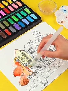 🇲🇾 Ready Stock Water Brush Pen Fine Point Portable Watercolor Paint Brush Drawing Painting Art Stationery 水彩笔