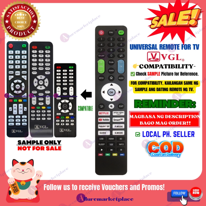 VGL SMART Led TV Remote Universal [**Mag Basa B4 Umorder**] Ready to ...