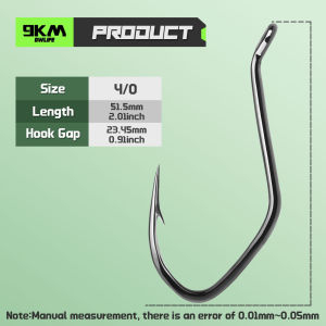 9KM DWLIFE | 9KM Catfish Hook 25pcs Live Bait Hook for Flathead Catfishing Heavy Duty Fishing Hook Offset Beak Big River Hook for Catfish