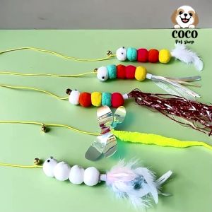 coco_petshop ของเล่นแมวยืดได้ ของเล่นแมว ไม้ตกแมว ไม้ล่อแมว แมวคลายเครียด ของเล่นแมวที่แขวนไว้ที่ประตู