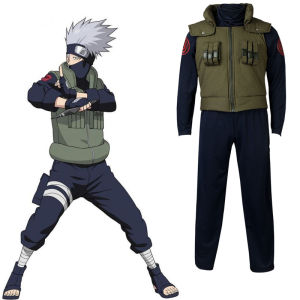 Bộ Trang Phục Cosplay Hatake Kakashi - Bộ Quần Áo Ninja Trong Phim Hoạt Hình Dành Cho Nam Giới Bao Gồm Áo Vest Quần Chất Liệu Polyester Trang Phục Halloween