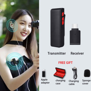 New Wireless Lavalier Microphone Portable Audio Video Recording Mini Mic for Smart Phone Live Broadcast Gaming Phone