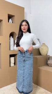 Sakura Glory - ROK JEANS NADIN DENIM PREMIUM UKURAN EU 27-34 / BAWAHAN / WANITA / DEWASA / DISTRO / IMPORT / HIGHWAIST / COD / DISKON / GRATIS ONGKIR / MURAH