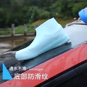 Pair Rubber Rain Boot Overshoes for Outdoor Use Silicone Waterproof Shoe Covers Cover Reusable