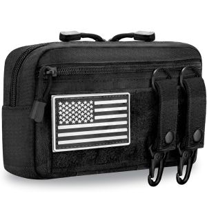 กระเป๋าใส่โทรศัพท์มือถือแบบยุทธวิธี Molle กระเป๋า EDC กระเป๋าคาดเอว กระเป๋าอเนกประสงค์สำหรับฉุกเฉิน EMT กระเป๋าใส่อุปกรณ์ช่วยชีวิต กระเป๋าชุดปฐมพยาบาล พร้อมพวงกุญแจ 2 อัน