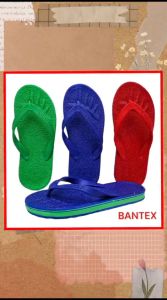 Bantex Ladies and Children Thick-Sole Lightweight Colored Waterproof Flipflops (Blue)