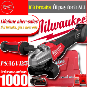 Milwauke M18 FUEL™ 4-1/2" / 5" Dual-Trigger Braking Grinder Variable speed provides 4 speed settings between 3500 RPM and 8500 RPM for greater control With battery charger and tool case