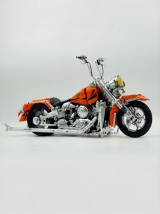GULY | Hogay Fatty Harley Orange Building Block Motorcycle Toy