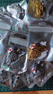 Miếng dán đầu Đại bàng bằng kim loại - biểu tượng của xe Harley Davidson - kích thước 5.3 x 4.8cm