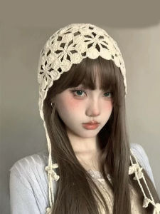 หมวกถักลายลูกไม้แบบสวมหัว ทรงกลม ผ้าฝ้าย ฤดูใบไม้ผลิและฤดูร้อน สำหรับทุกวัย หมวกแฟชั่นสำหรับเด็กและเยาวชน