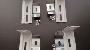 2pcs 3 Inch L Shaped Vertical Blind Bracket Metal Curtain Snap-in Mounting Brackets External Install