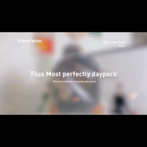 FLUX BLACK |ManNeedMe x URBAN| Tas Ransel Pria Wanita Tas Punggung Daypack Backpack