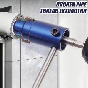 Broken Pipe Thread Extractor 4/6/1 Inch Universal Manual Electric Water Pipe Extractor for Drill Plumbers Shower Remover Tool