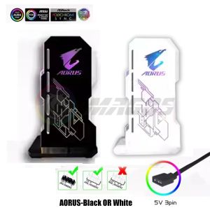 Fantasy GPU Bracket ARGB AURA SYNC Video Card Jack Bracket Vertical Installation For ASUS MSI AORUS Faith Black/White PC MOD