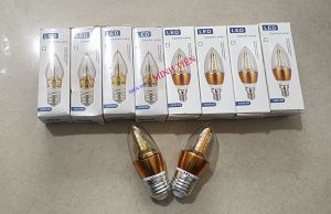 Bóng đèn tháp LED (hình quả nhót) đuôi xoáy E27 màu trằng vàng