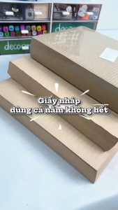 Giấy Nháp Kraft Nâu 500 Tờ Luyện Thi Đại Học Không Thấm Mực Ghi Chép Công Thức Giấy Nháp Kẻ Ngang Caro