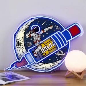 other | Cowboy cat neon lights for wall decoration Western theme restaurant theme party network red card point personalized decoration
