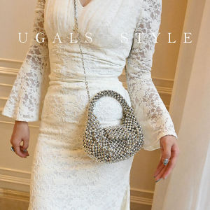 UGALS | Túi Xách Đính Hạt Ngọc Trai Handmade Cao Cấp Pháp