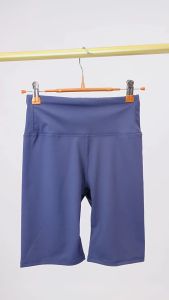 Women High Waist 5-Point Sports Shorts Comfortable Tight Fit Elastic Yoga Pants Ladies Workout Hip Slim Gym Running Fitness Leggings Compression Bike Shorts