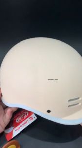 Nón bảo hiểm nửa đầu  dáng Cá Heo kèm phụ kiện tai gấu  charm chữ hot trend Chính hãng Long Thanh Bảo Hành 12 Tháng