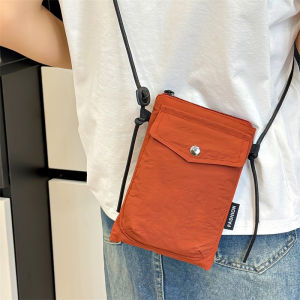 กระเป๋าใส่โทรศัพท์มือถือสไตล์ญี่ปุ่นสุดเก๋ กระเป๋าสะพายข้างแบบลำลองสำหรับผู้หญิง กระเป๋าสะพายไหล่ข้างเดียวแบบยาว น้ำหนักเบา