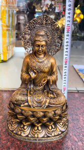 Tượng Thích Ca Mâu Ni Chuyển Pháp Luân Cao 35cm Bằng Đồng Hun Rộng 20x17cm Nặng 6kg