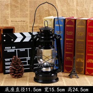 Đèn Dầu Cổ Điển Cầm Tay Phong Cách Retro Đồ Trang Trí Đèn Lò Xo Ngoài Trời Đồ Dùng Cắm Trại Đèn Dầu Bằng Thủy Tinh LED Trò Chơi Điện Tử