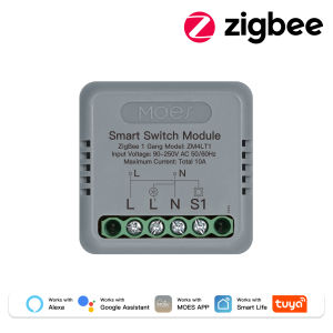 MOES Tuya WiFi Zigbee Mini DIY Smart Switch Module 1-4 Gang Timer Home Automation Compatible with Google Home Alexa
