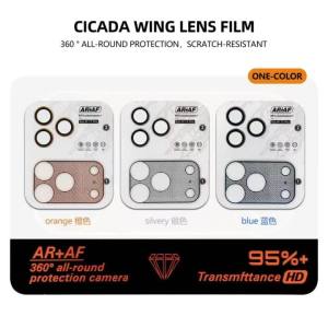 Miếng Dán Bảo Vệ Ống Kính Camera Bằng Kính Kim Loại Màu Cam Cho iPhone 17 Pro Max 17Pro 17Promax - Phụ Kiện Bảo Vệ Điện Thoại