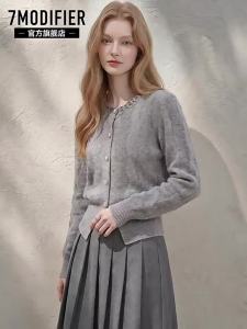7.Modifier | Áo Sweater Dài Tay Đa Năng Vintage Xòe Slimming Cho Phụ Nữ Mùa Thu