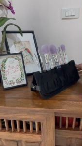 BA08 กระเป๋าใส่แปรงแต่งหน้า Brush bag 2 in 1 ตั้งแปรงได้ ใส่ได้ 29 ชิ้น