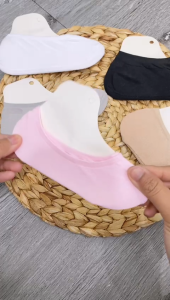 Kaos Kaki Flatshoes Anti Slip Pendek Kaos Kaki Balet Hidden Socks Motif Polos KaosKaki Tumit SPM